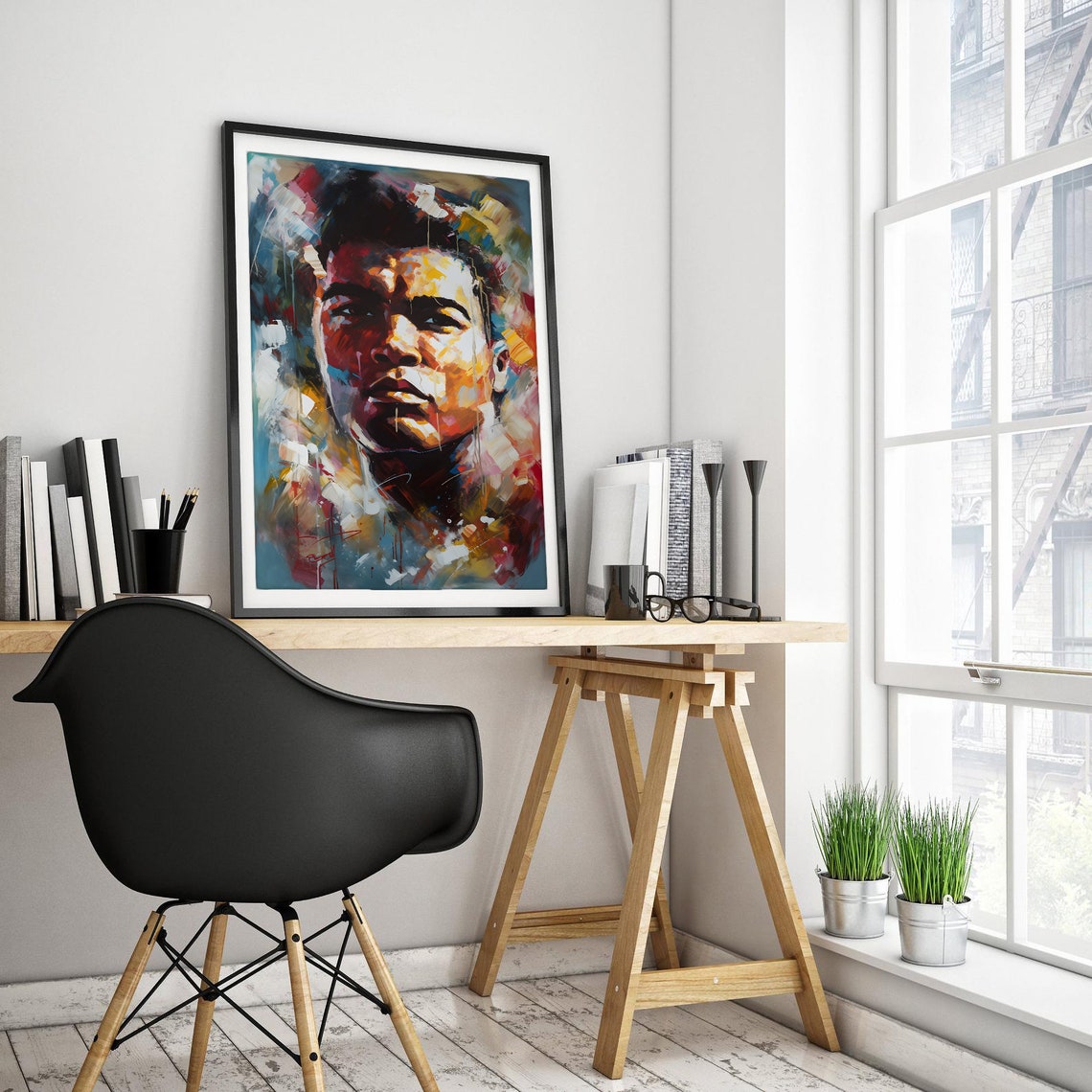 Muhammad Ali Vibrant Abstract Impressionist Boxing Icon Poster - Image 3