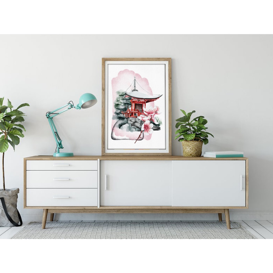 Japanese Watercolor Art Poster, Asian Decor Print - Image 3