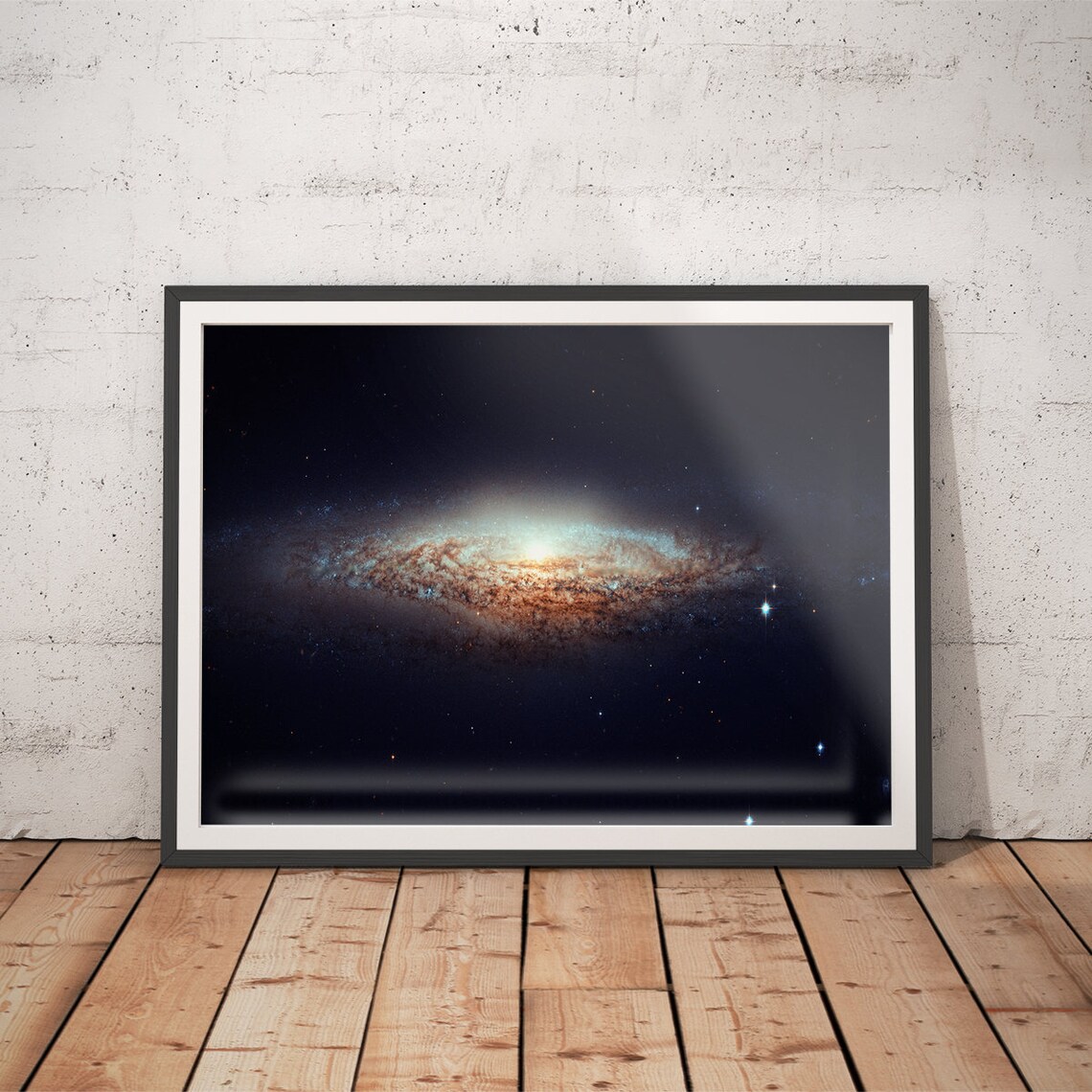 Hubble UFO Galaxy Poster, Outer Space Art Print