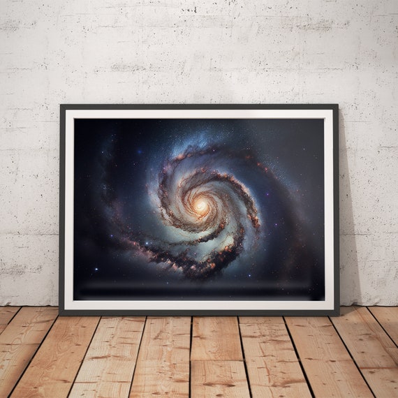 Milky Way Astronomy Travel Poster, Outer Space