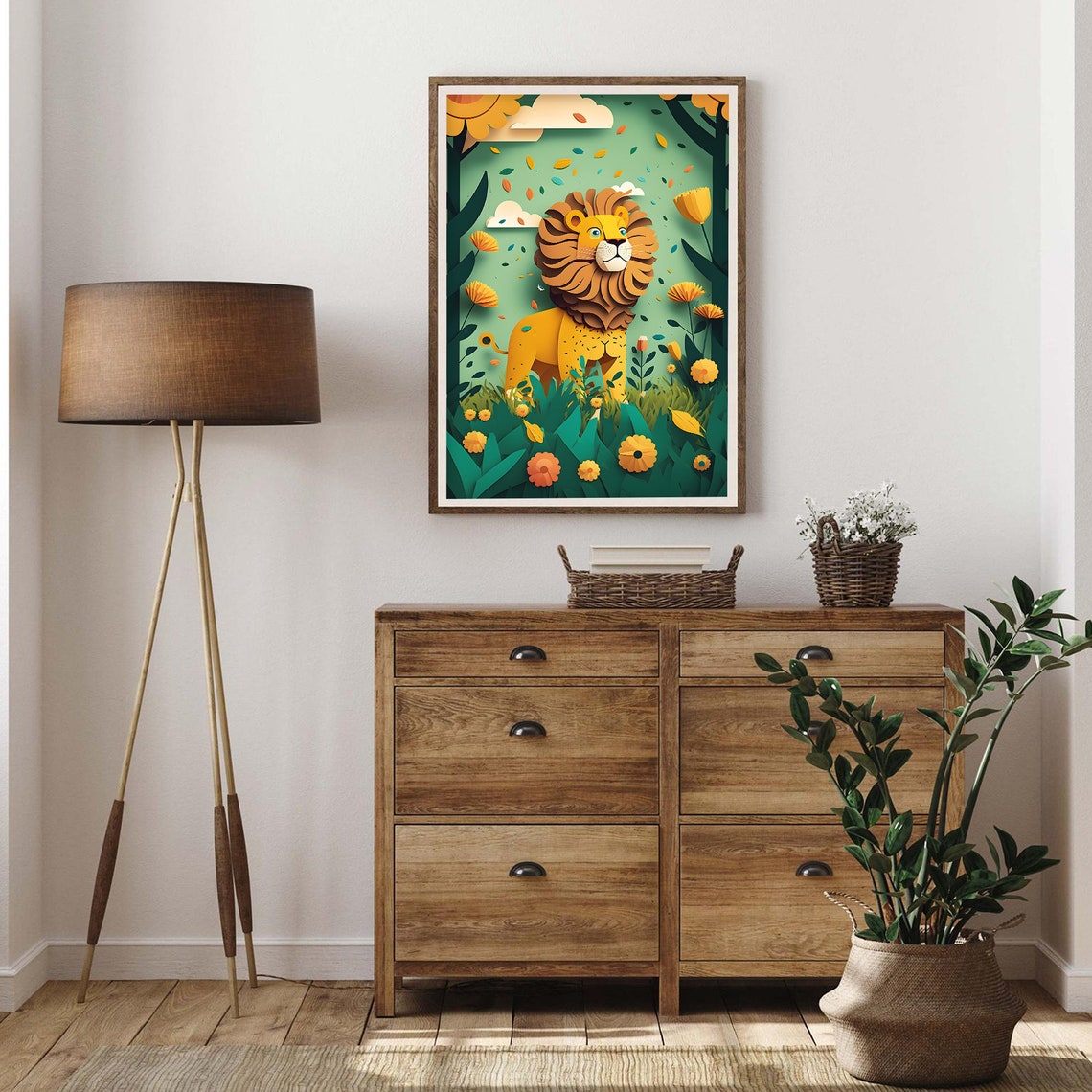 Kids Lion Print Nursery Art Poster - Image 3
