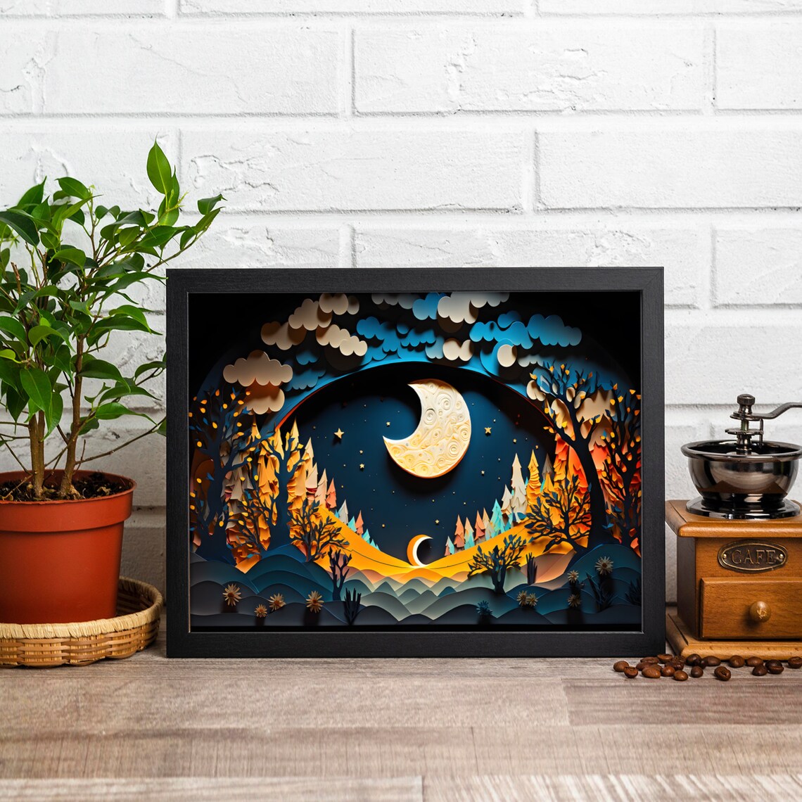 Moon Nursery Decor Art Print, Modern Nursery Print - Image 4