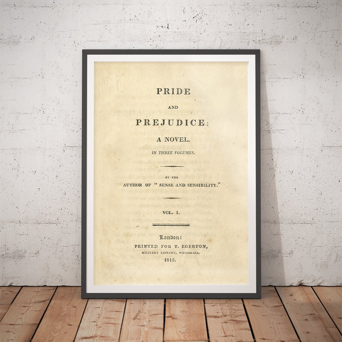 Pride And Prejudice Art Print, Jane Austen Gift