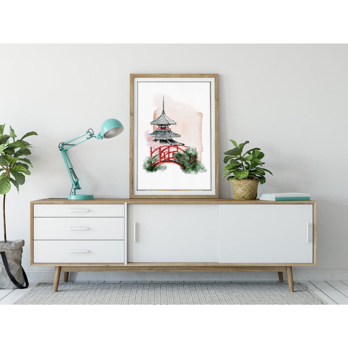 Japanese Poster No. 3, Asian Watercolor Art Print - Image 3