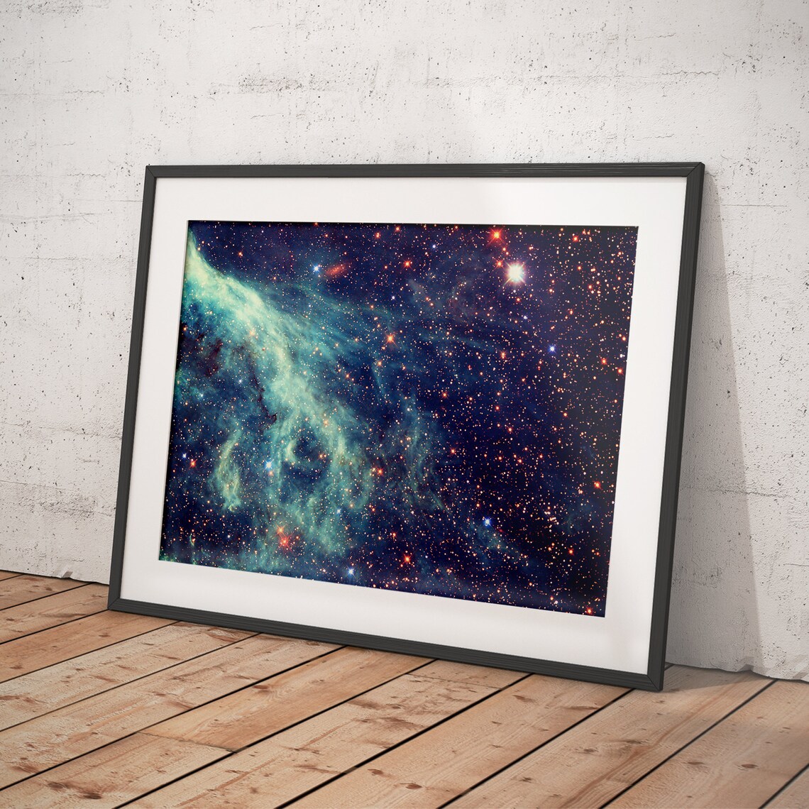 Hubble Telescope Blue Gas Nebula Space Art Poster - Image 3