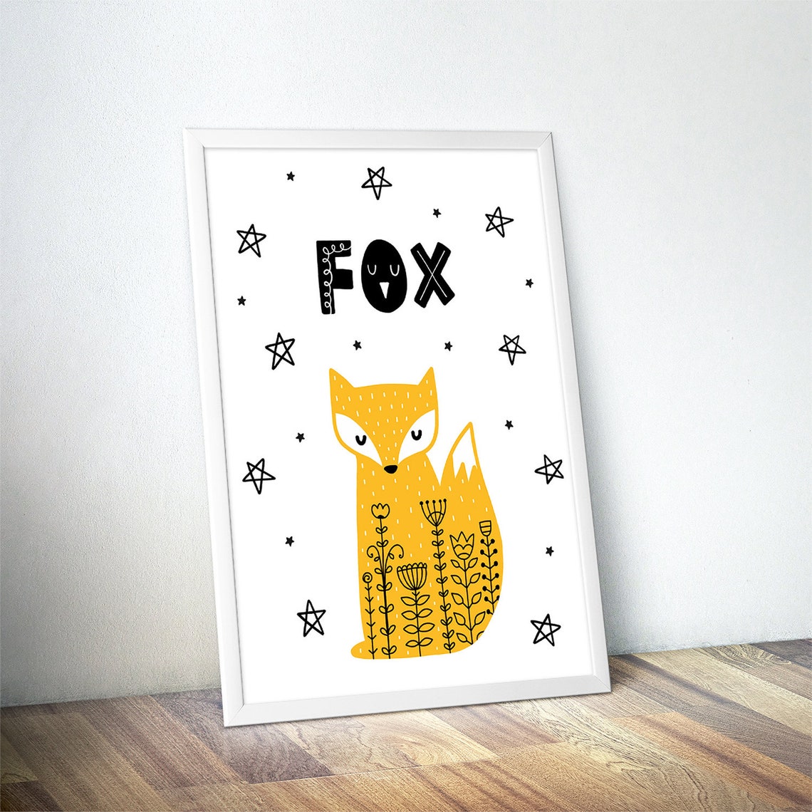 Nursery Prints Fox Nursery Decor Scandi Print Nursery Nordic Nursery Boys Bedroom Decor Girls Room Decor - Image 4