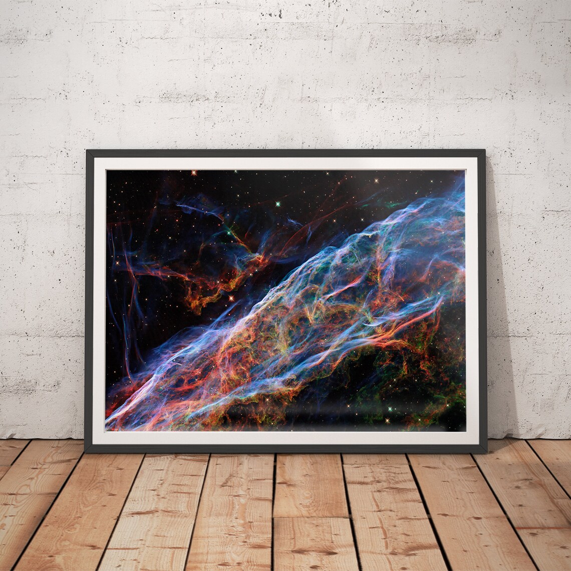 Veil Galaxy Astronomy Art Print, Space Decor