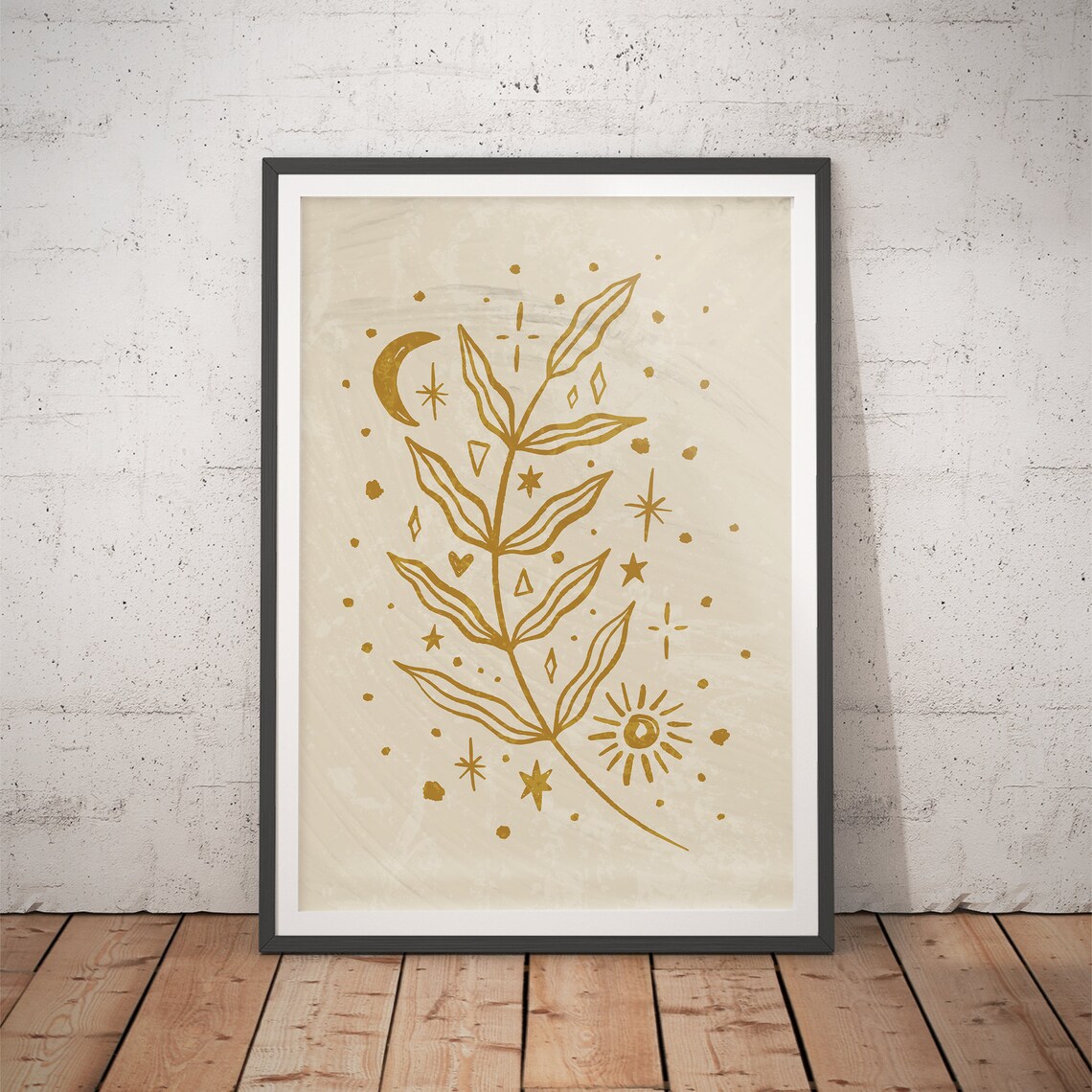 Luna Dream No. 7 Leaf Print Gothic Poster