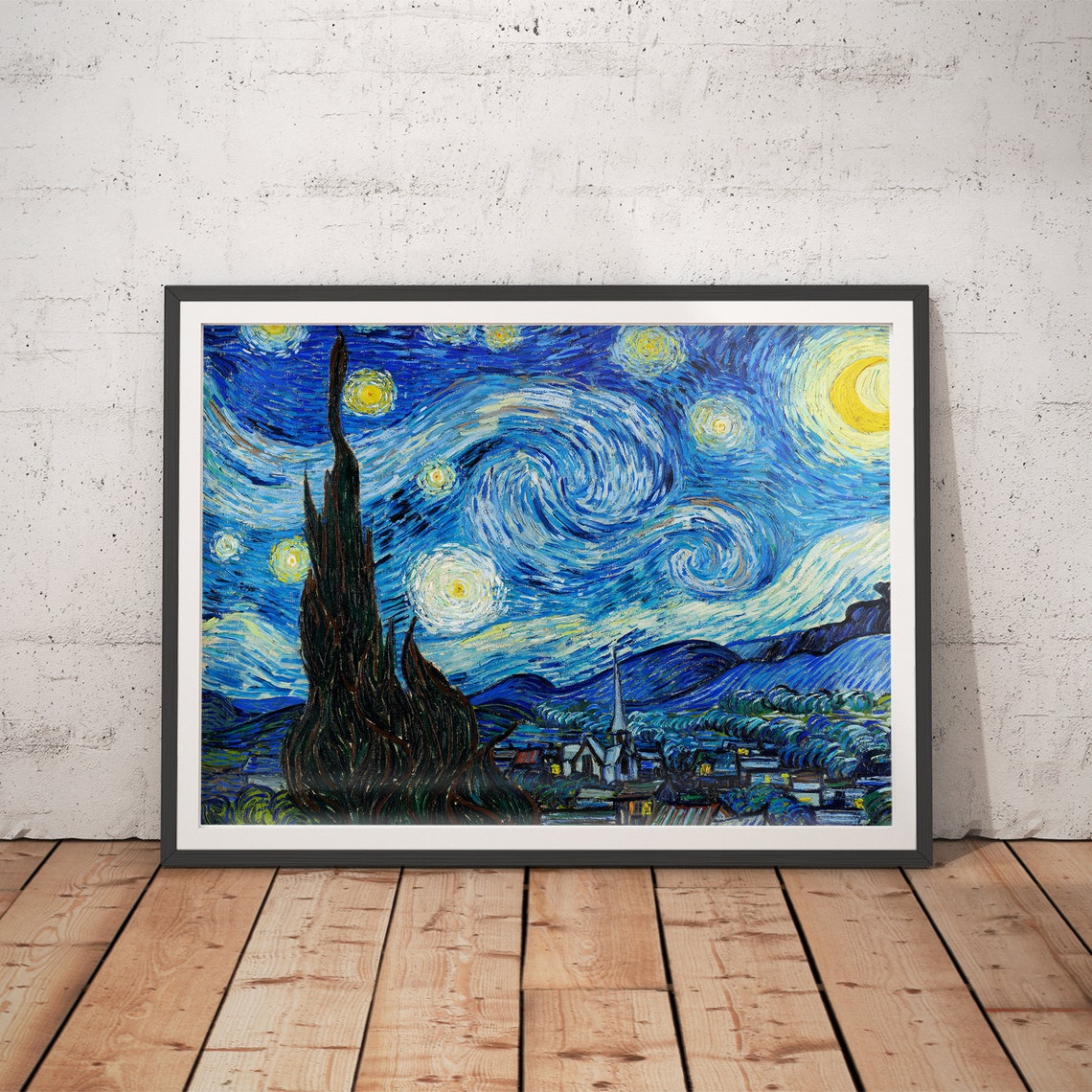 Vincent van Gogh The Starry Night Swirling Night Sky Art Poster