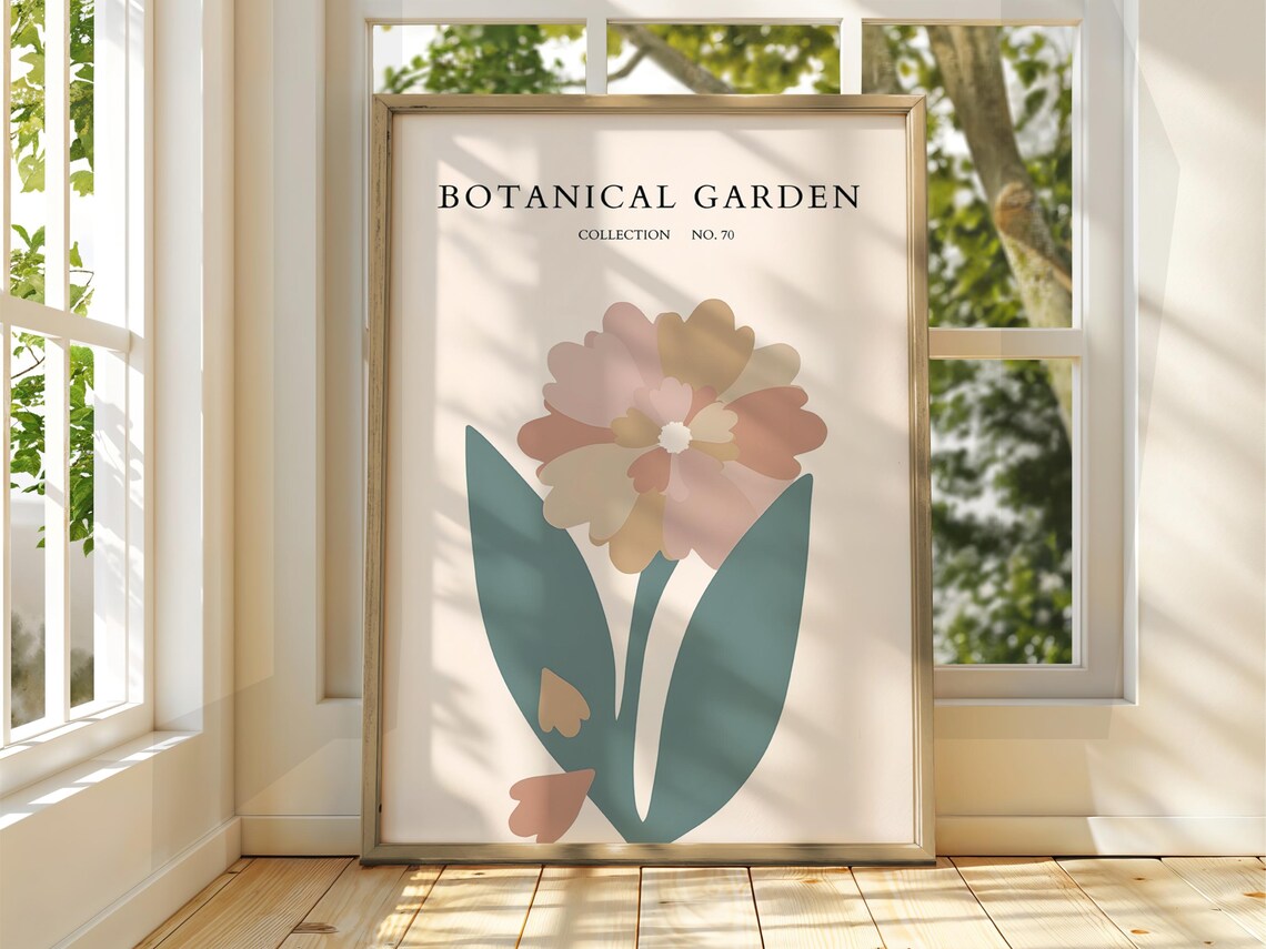 Botanical Garden Collection No.70 Pastel Pink Flower Art Print