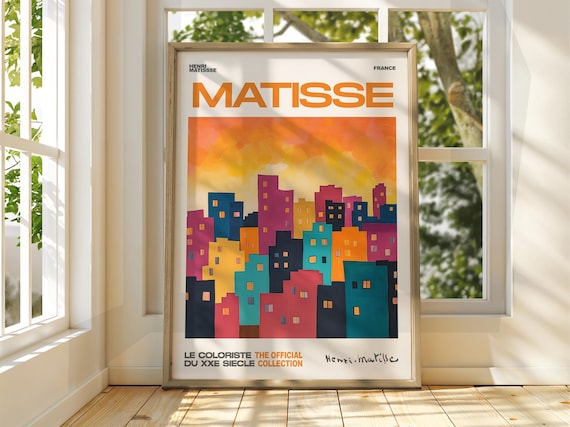 Henri Matisse City Sunset Colorful Urban Skyline Gallery Art Poster