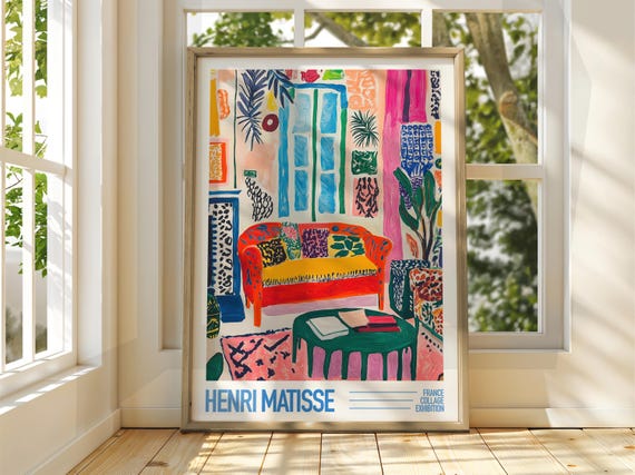 Henri Matisse Cosy Room Art Exhibition Print Gallery Classic Living
