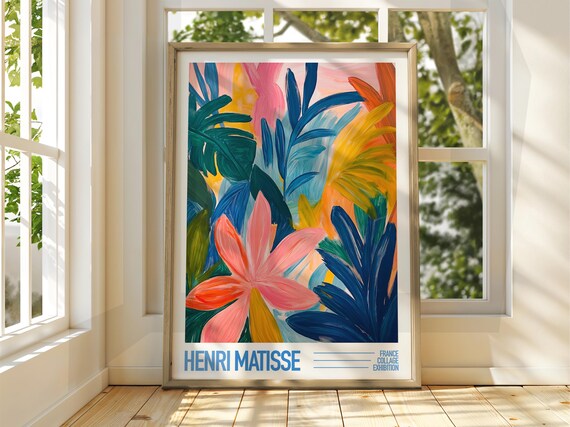 Henri Matisse Tropical Floral Leaves Colorful Gallery Poster