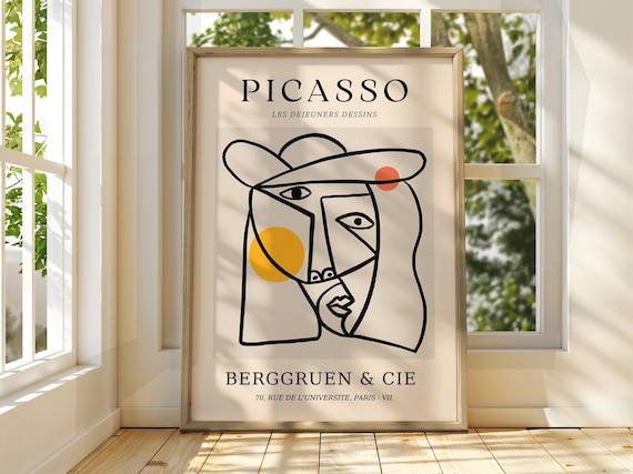 Picasso Les Dejeuners Dessins Berggruen Cie Line Woman Hat Poster