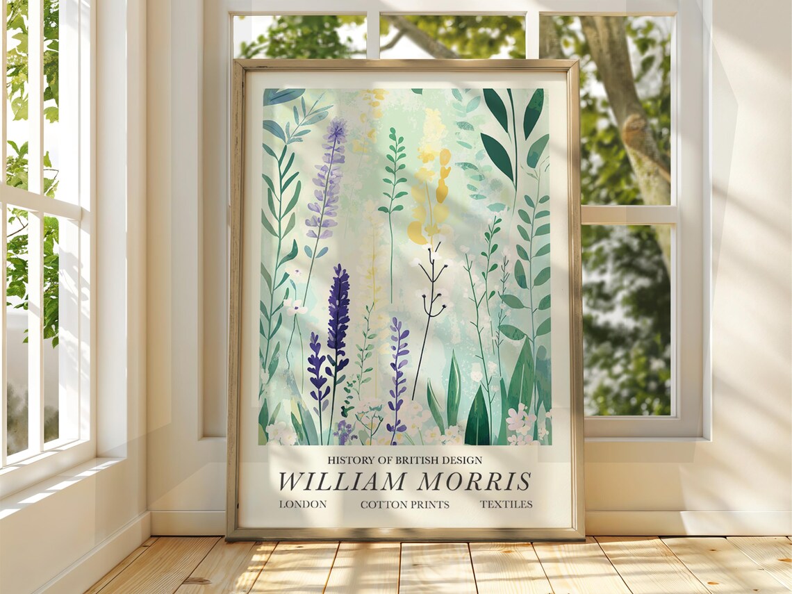 William Morris Exhibition Wildflower Meadow Botanical Poster
