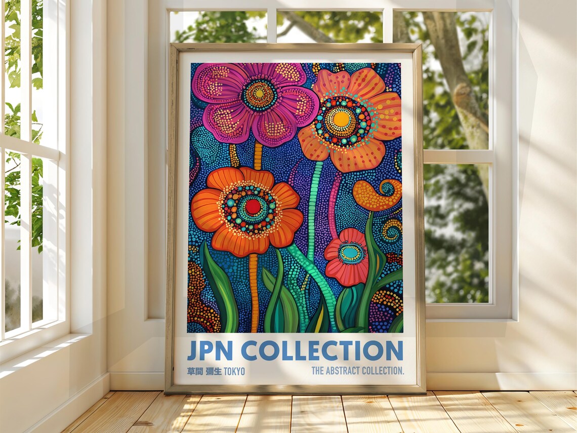 Floral Exhibition Japanese Gallery Poster Print