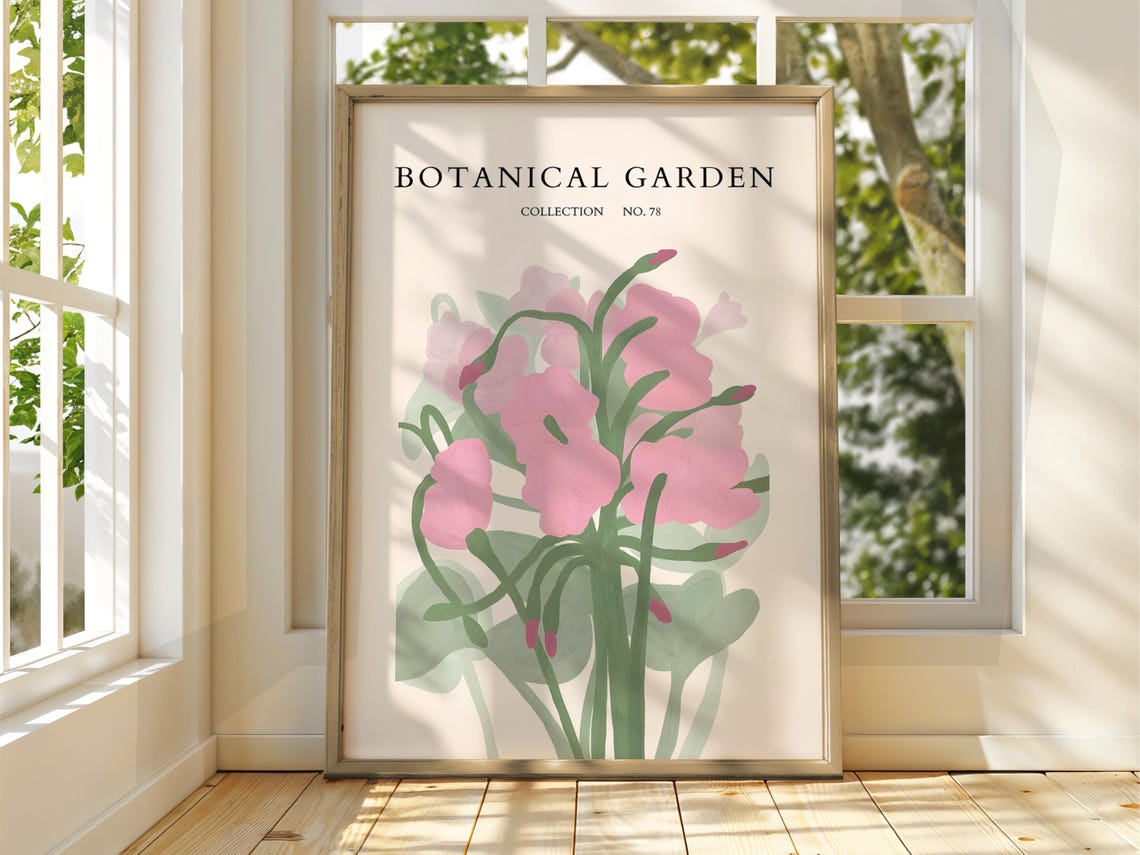 Botanical Garden Collection No.78 Pink Blossom Floral Art Print