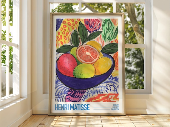 Henri Matisse Fruit Bowl Citrus Collage Exhibition Art Poster