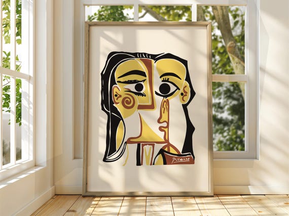 Pablo Picasso Art Exhibition Print Cubism Surrealism Poster Abstract Gallery Home Decor Face