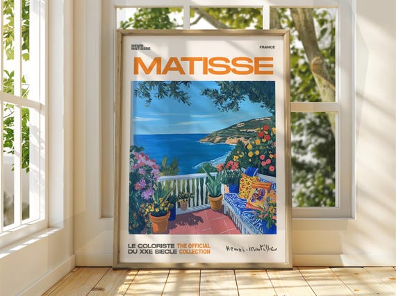 Henri Matisse Coastal Terrace Art Exhibition Print Classic Sea View