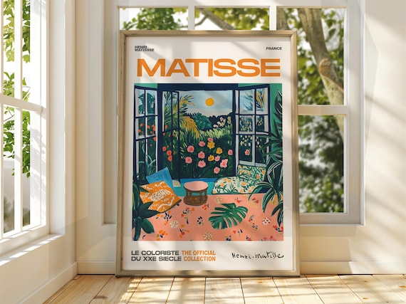 Henri Matisse Floral Patio Exhibition Poster France Colorist Art
