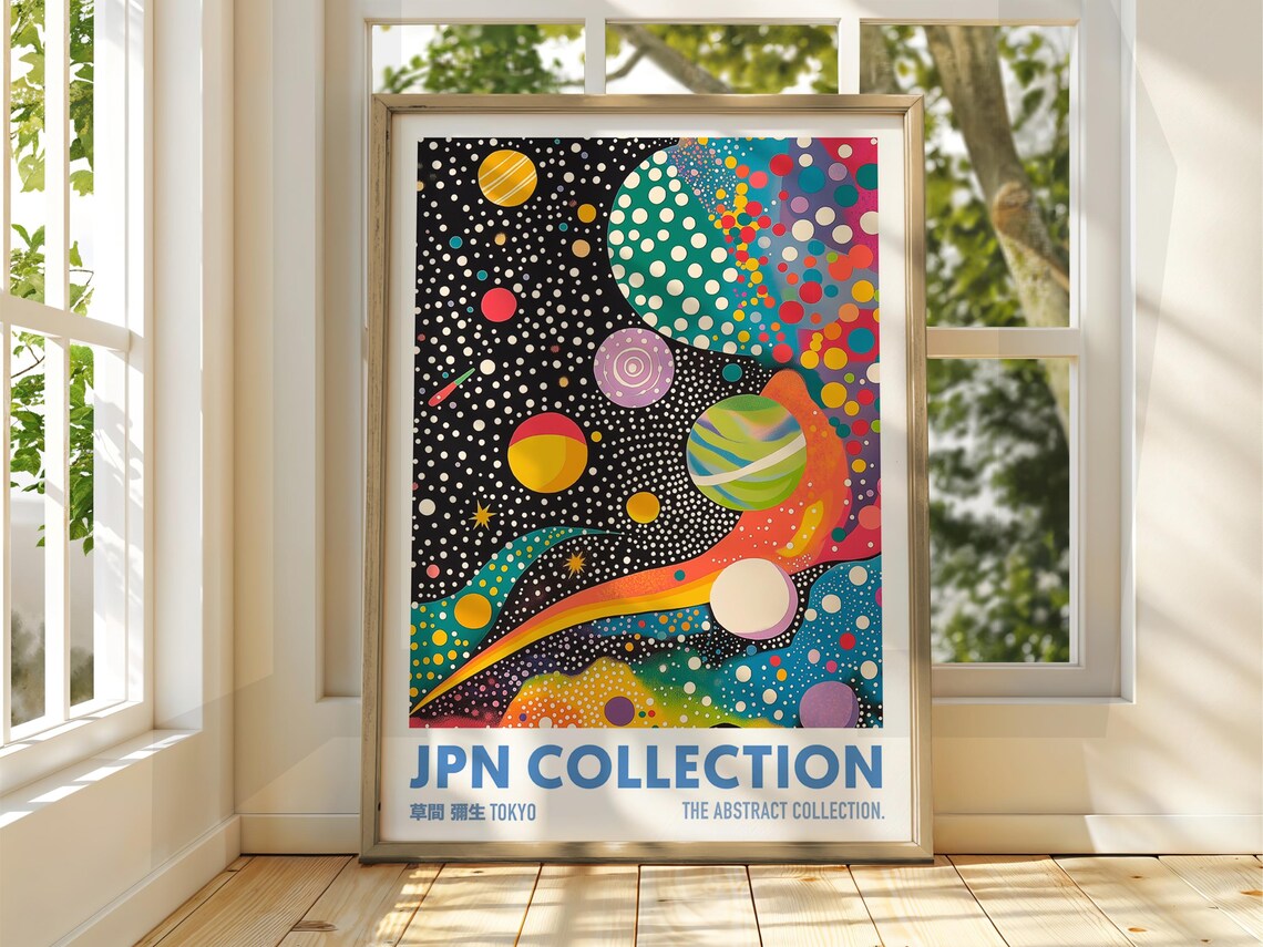 Space Dot Art Poster Exhibition Japanese Gallery Print Star Abstract