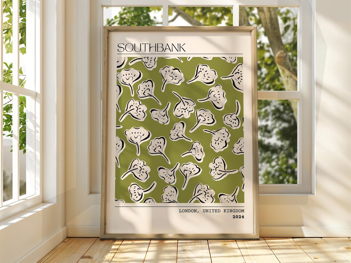 Southbank London Flower Market 2024 Exhibition Botanical Poster