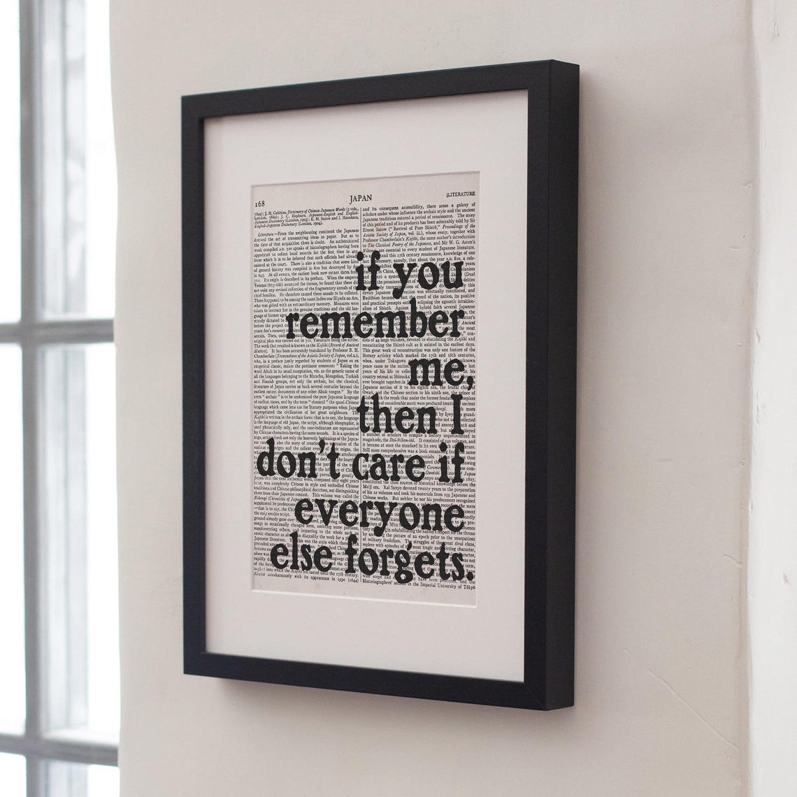 Haruki Murakami Kafka On The Shore If You Remember Me Quote Page Print - Image 3