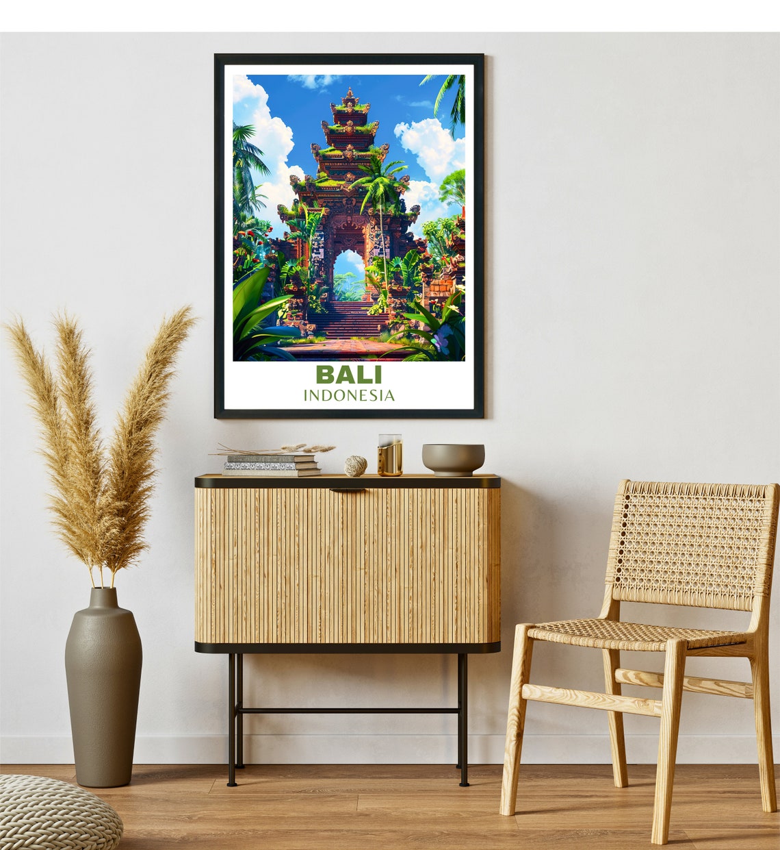 Indonesia Travel Poster Indonesia Wall Art Bali Travel Poster Print Bali Wall Art Wall Decor Honeymoon Gifts Travel Gift - Image 2