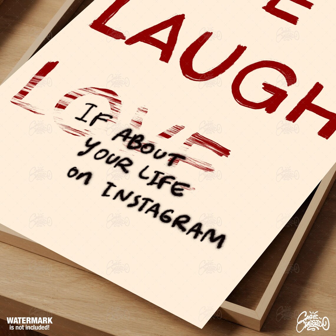 Laugh Loud If About Your Life On Instagram Funny Quote Poster