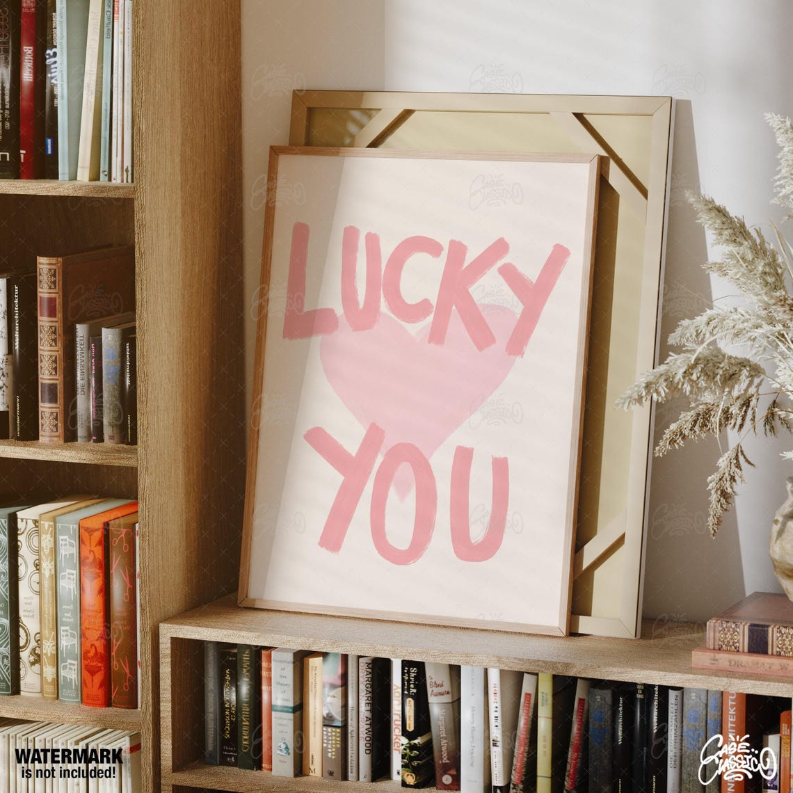 Lucky You Teen Girl Room Decor Girly Wall Art Indie Room Decor Quote Print Lucky You Wall Art Typography Print Aesthetic Room Decor - Image 2