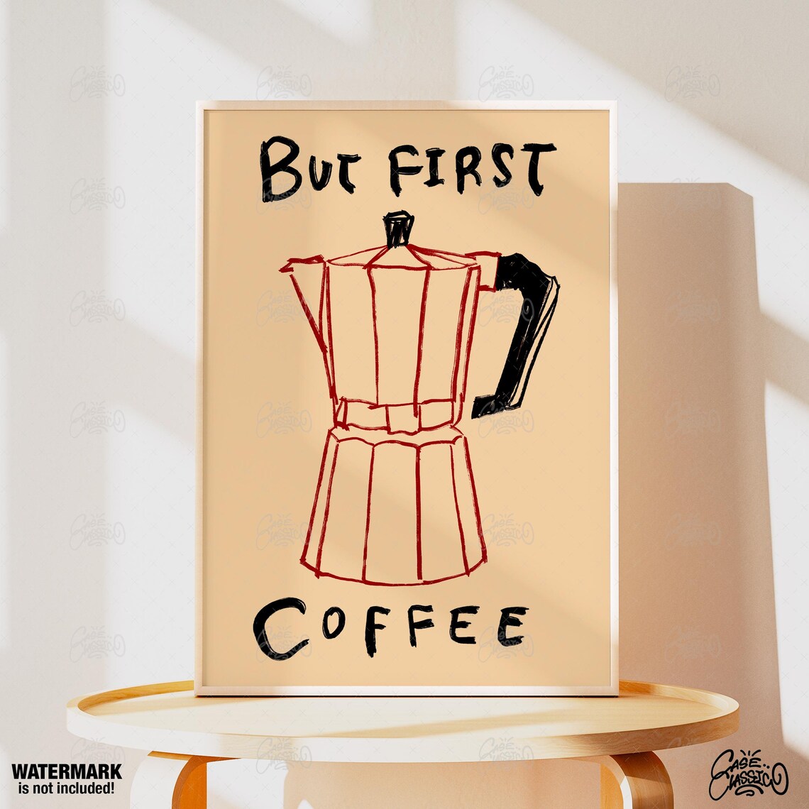 But First Coffee, Minimalist Kitchen Wall Art - Image 2