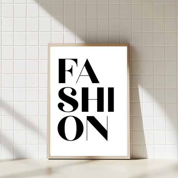 Fashion Typography Print Minimalist Black And White Wall Art
