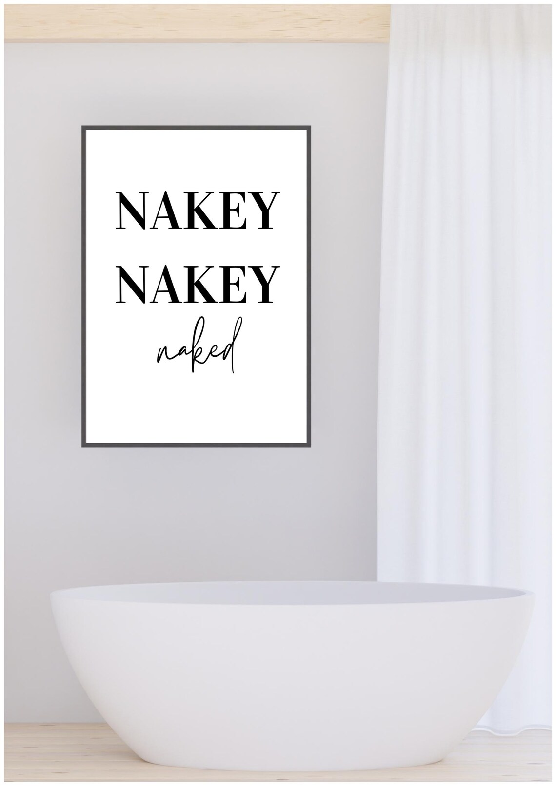 Funny Bathroom Quote, Minimalist Poster Print