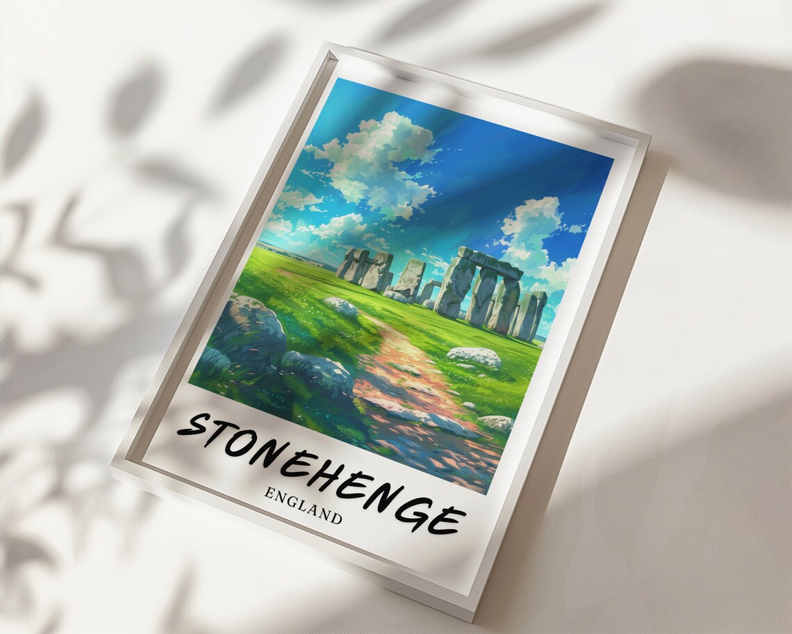 Stonehenge England Travel Poster, Birthday Gift - Image 2