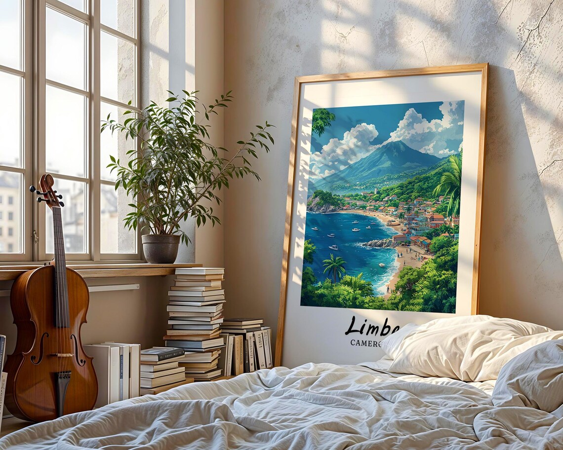Limbe Travel Print, Cameroon Illustration Poster - Image 3