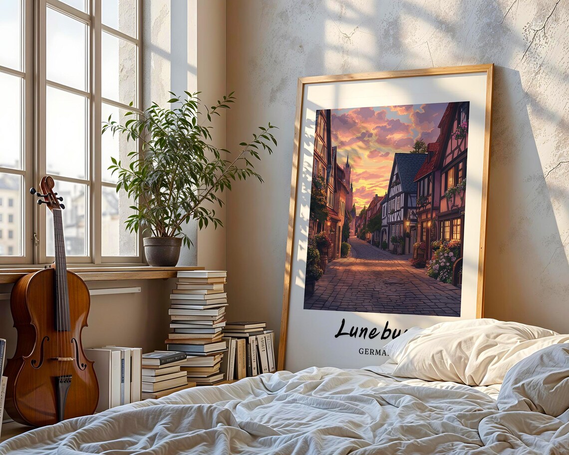 Luneburg Germany Travel Poster, Minimalist Poster - Image 3