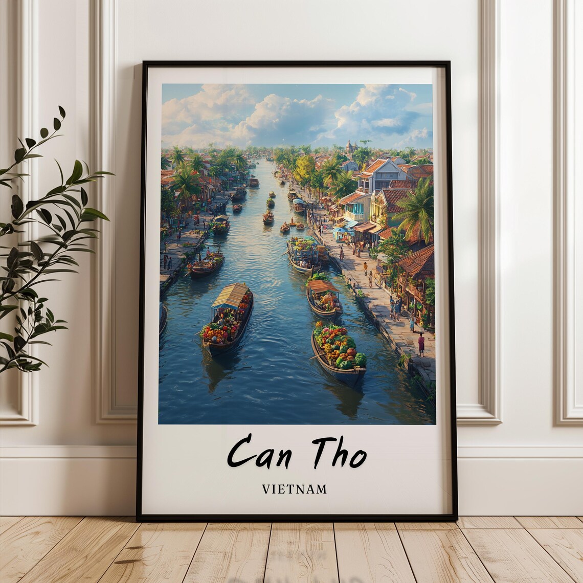 Can Tho Vietnam Travel Poster, Minimalist