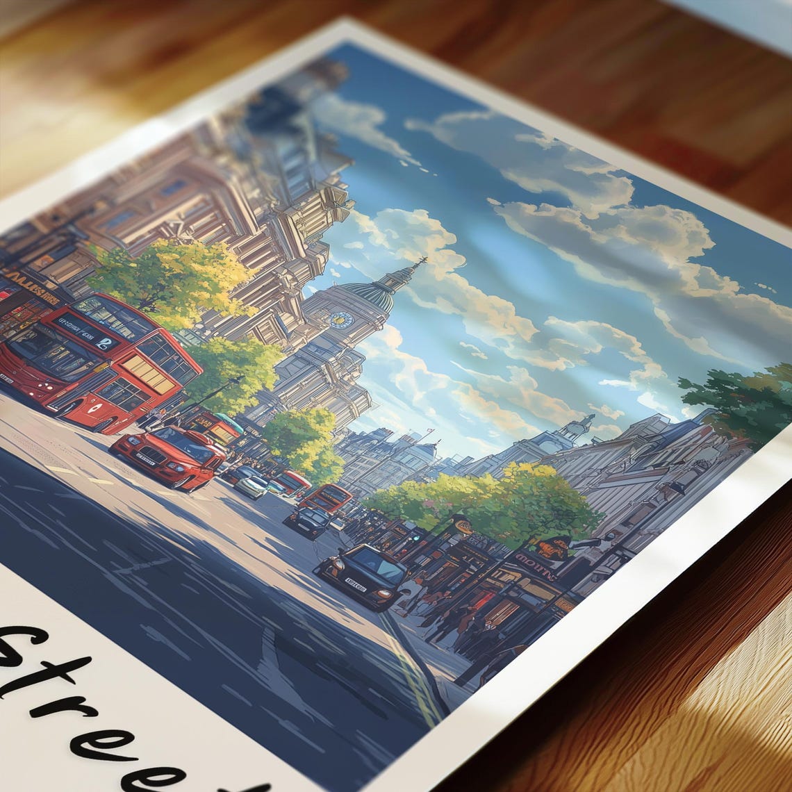 Oxford Street London Wall Art Prints Travel Poster Print Wall Art Print Gift Minimalist Europe Poster London Poster - Image 2