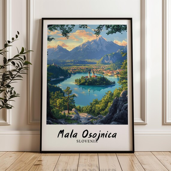 Mala Osojnica Travel Poster, Slovenia Wedding Gift