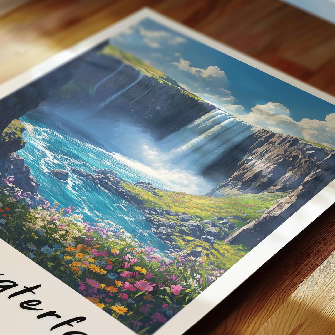 Godafoss Waterfall Iceland Travel Poster - Image 2