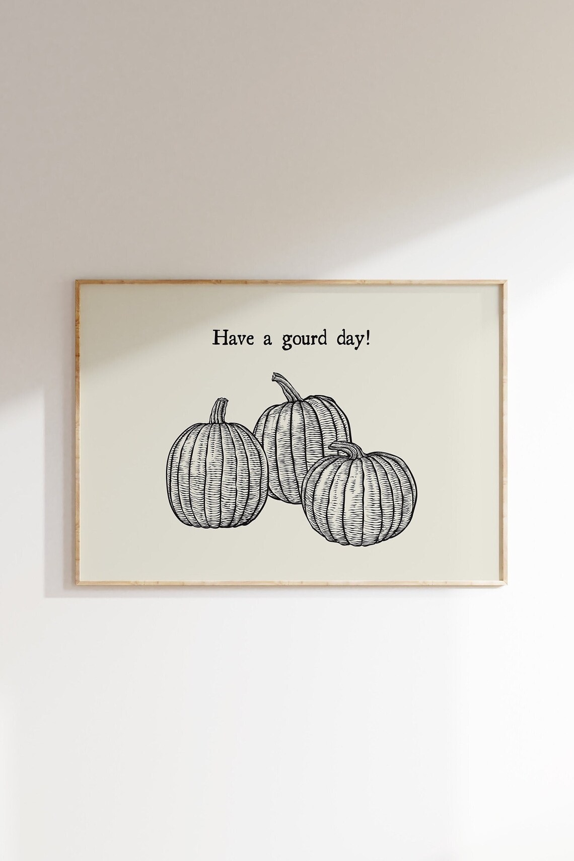 Have A Gourd Day Vintage Pumpkin Autumn Fall Harvest Decor Poster - Image 3