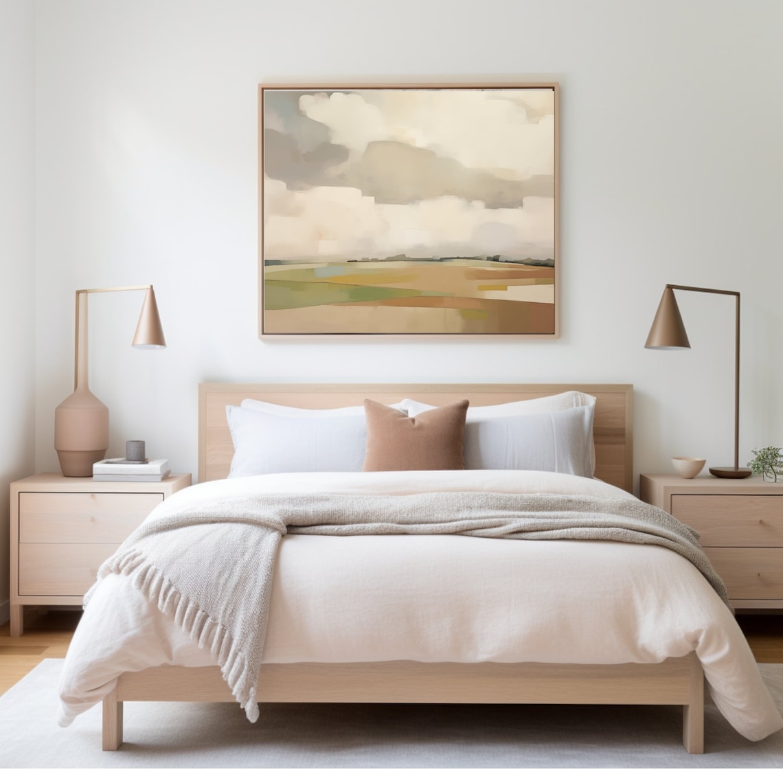 Neutral Abstract Landscape Print, Modern Landscape - Image 2