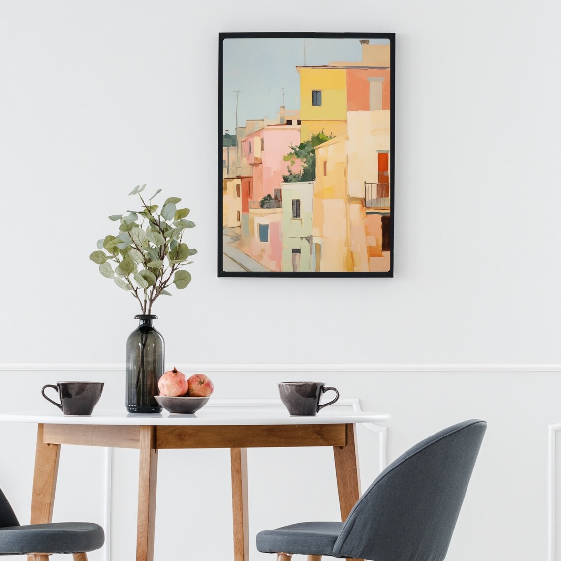 Italy Houses Street Scene Art Print, Colorful Italy - Image 3