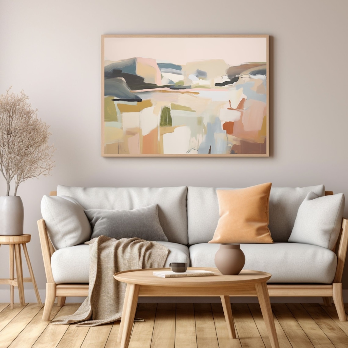 Abstract Watercolor Mediterranean Landscape Art Print - Image 3