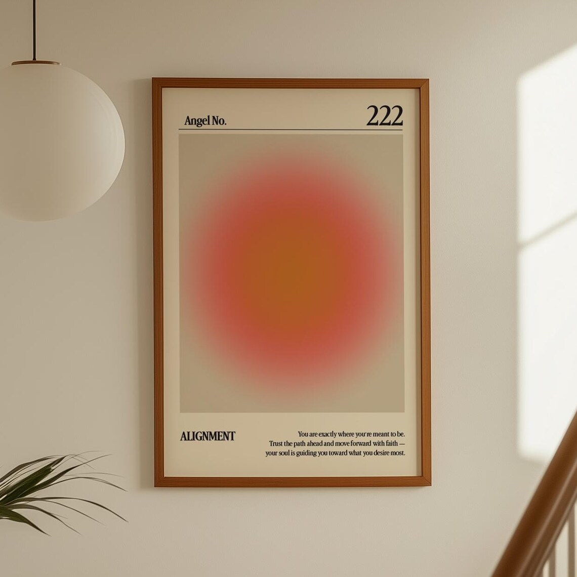 Angel Number 222 Alignment Aura Gradient Spiritual Decor Poster