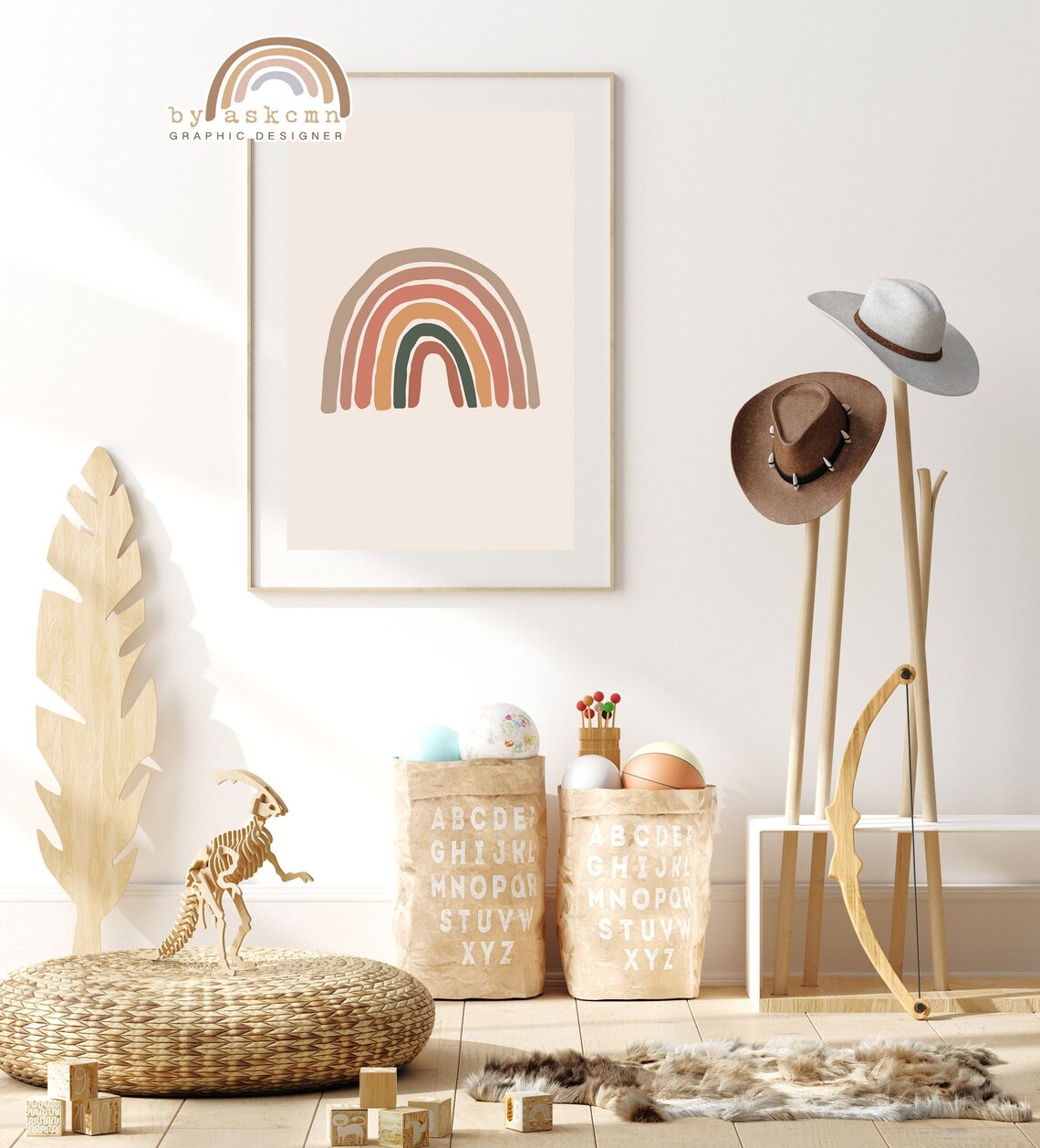 Rainbow Wall Decor Print Living Room Art Print Bedroom Wall Art Nursery Print Art Boho Wall Art Baby Room Poster Wall Decor Print - Image 2