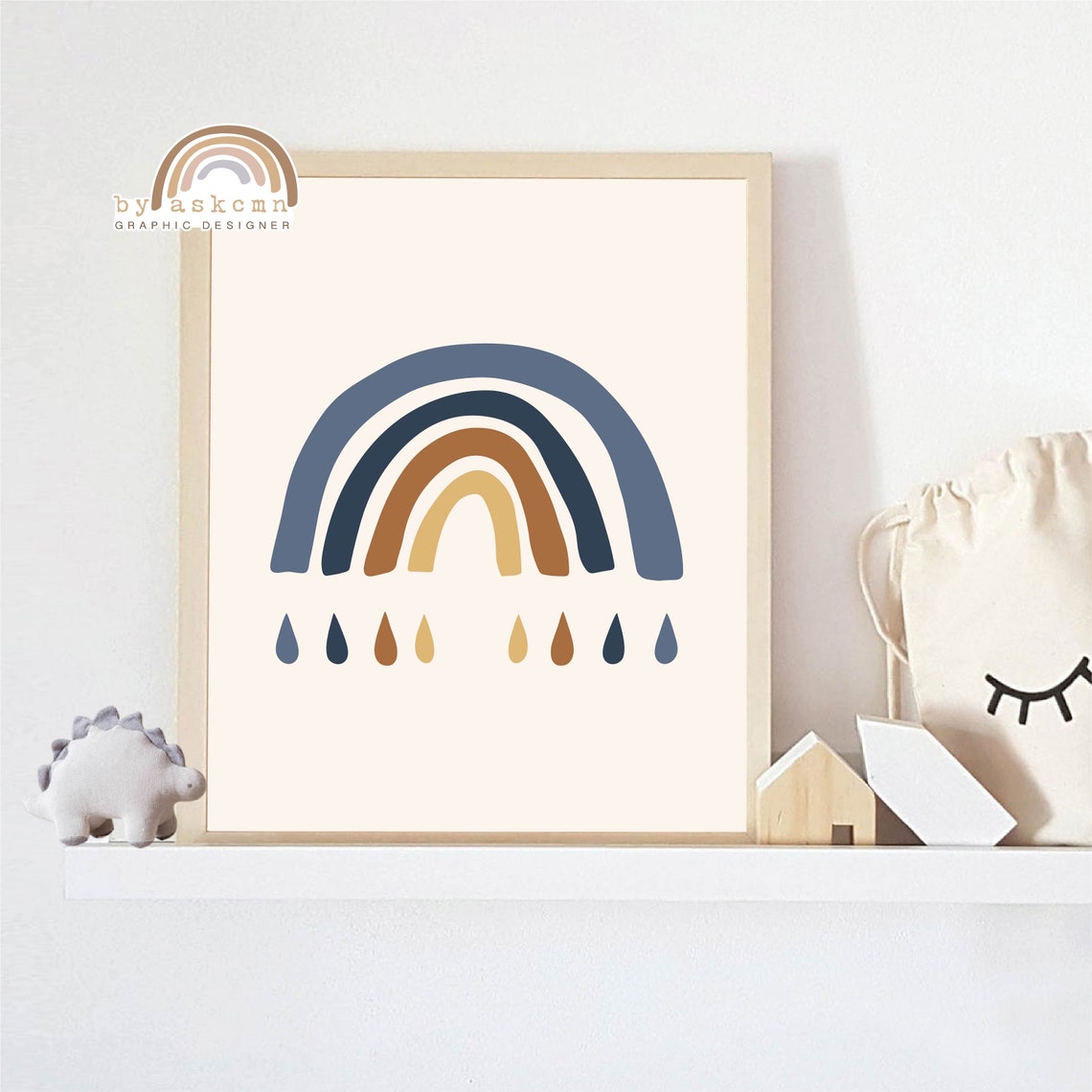 Nursery Wall Art Neutral Rainbow Art Baby Room Poster Rainbow Wall Decor Print Boho Wall Art Quote Poster Living Room Art - Image 5