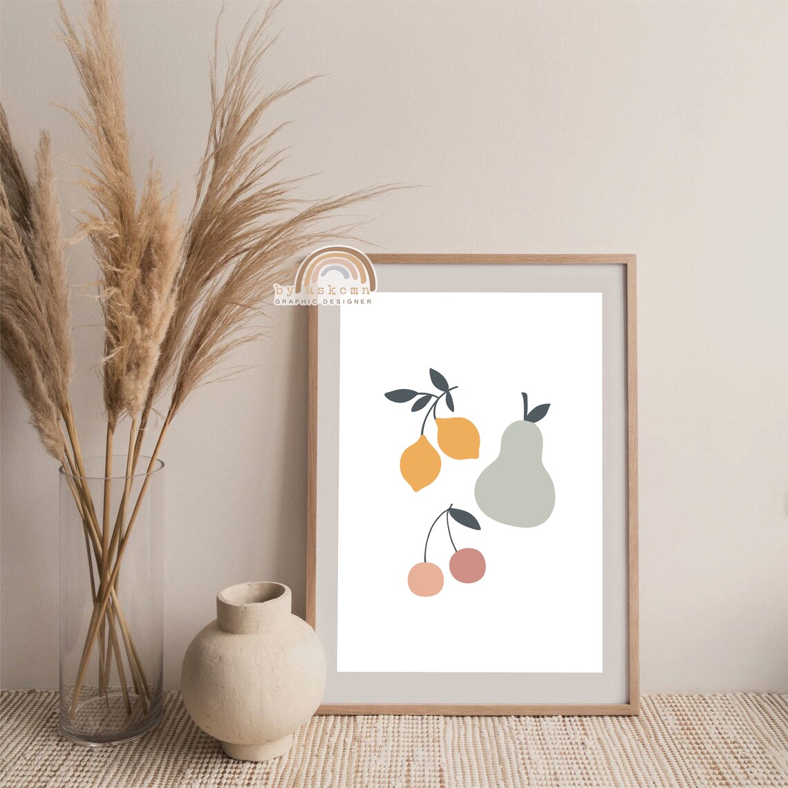 Baby Room Poster Nursery Wall Art Fruit And Prints Abstract Art Wall Art Boho Wall Art Baby Room Boho Nursery Print - Image 5