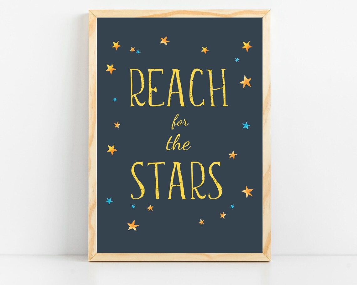 Space Themed Nursery Art Print, Outer Space Decor